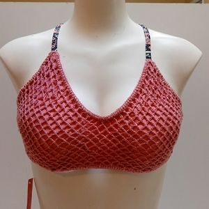 Xhiliration Crocheted Swim Bikini Top